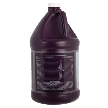 Red Cell®,"Large dark bottle with handle and white cap, back label view"