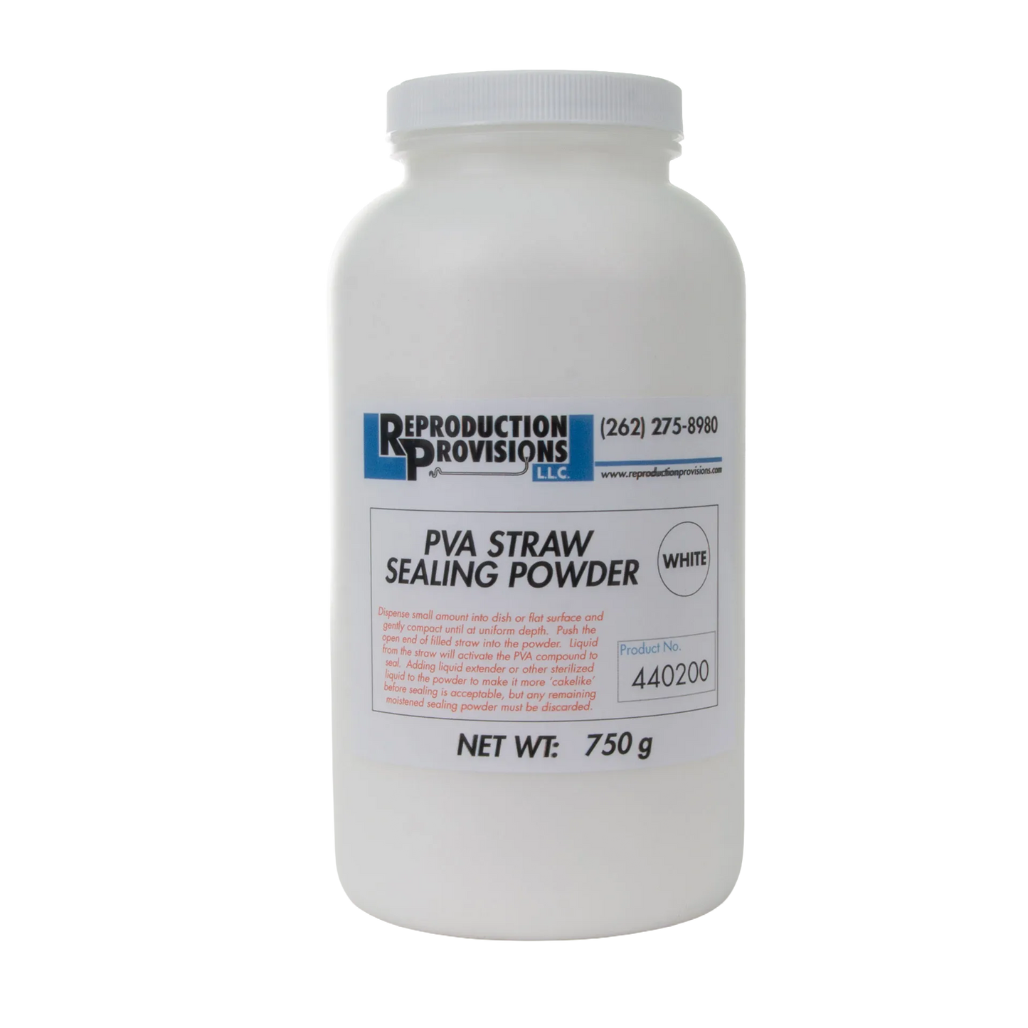PVC Straw Sealing Powder, White,"White plastic bottle with screw cap and front label"