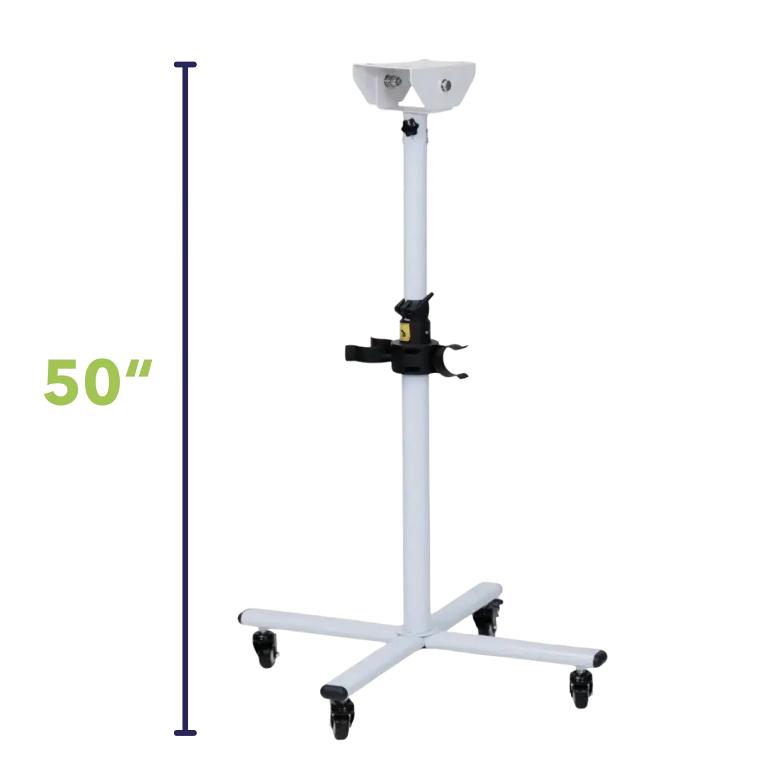 Duo-Sprint Dryer with Movable Dryer Stand by Waggz,"White rolling dryer stand with adjustable center clamp"
