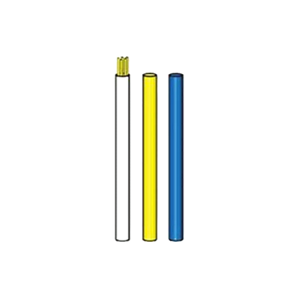 Holding Goblets,"Three upright cylindrical goblets in clear, yellow, and blue"