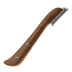 Aaronco Medium Stripping Knife,"Wood-handled stripping knife with curved metal teeth"