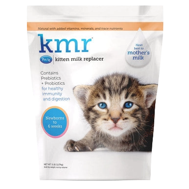 KMR®,"Stand-up pouch with kitten photo on front"