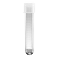 Falcon® Round Bottom Polystyrene Tubes,"Clear graduated tube with white cap and round bottom"