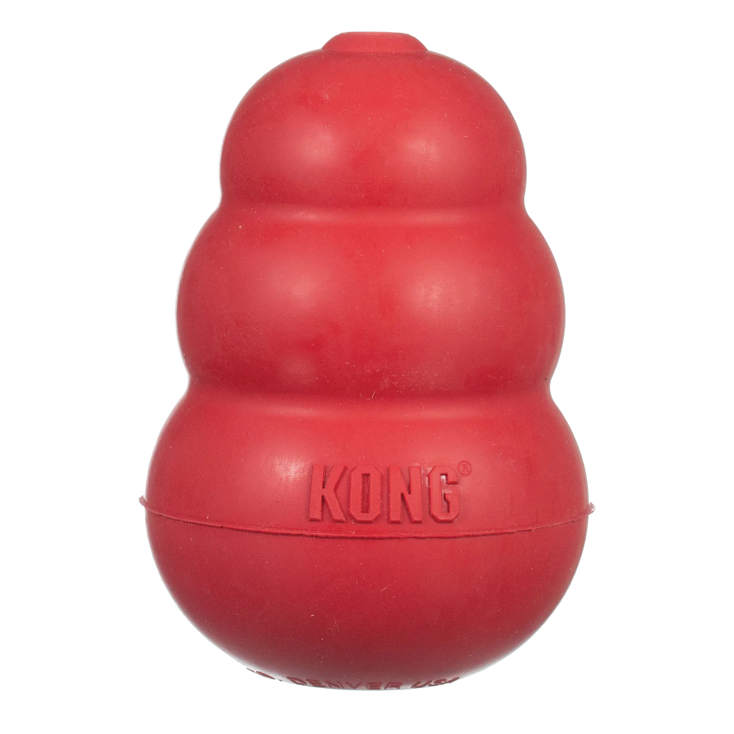Kong® Classic,"Red beehive-shaped dog toy front view"