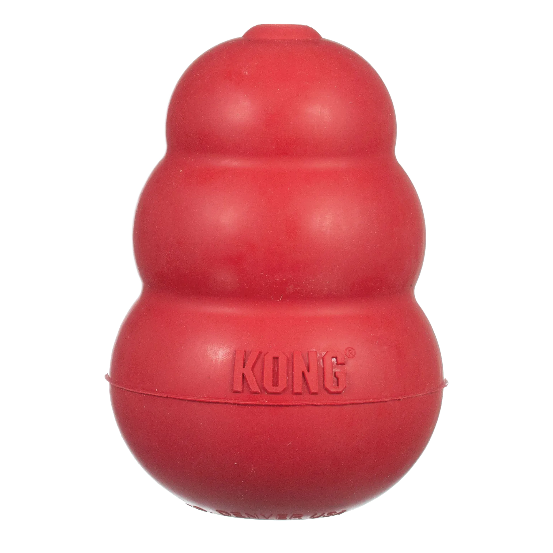 Kong® Classic,"Red beehive-shaped dog toy front view"