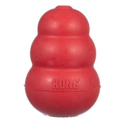 Kong® Classic,"Red beehive-shaped dog toy front view"