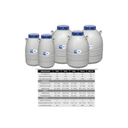 Taylor Wharton TW Series,"Five cryogenic storage tanks with blue lids"