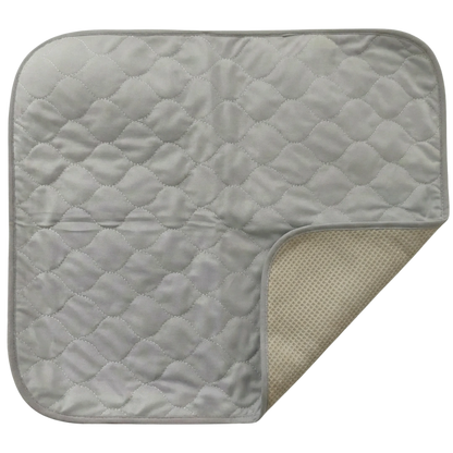Puppywarmer Incubator Pee Pad,"Quilted rectangular pee pad with corner folded up"