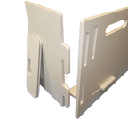 MagnaBox Whelping Box,"White interlocking panel box with handle cutouts"
