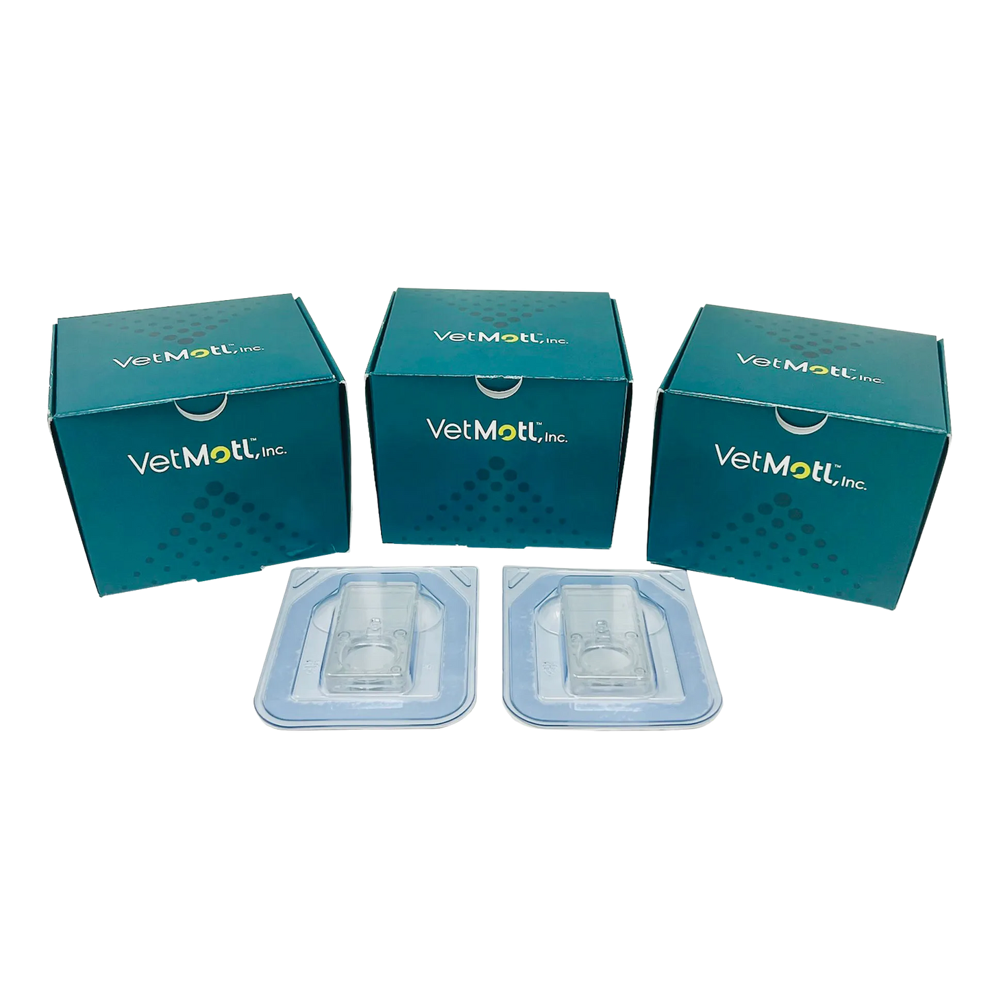 VetMotl Sperm Separation Device,"Three teal boxes with two clear blister tray inserts"