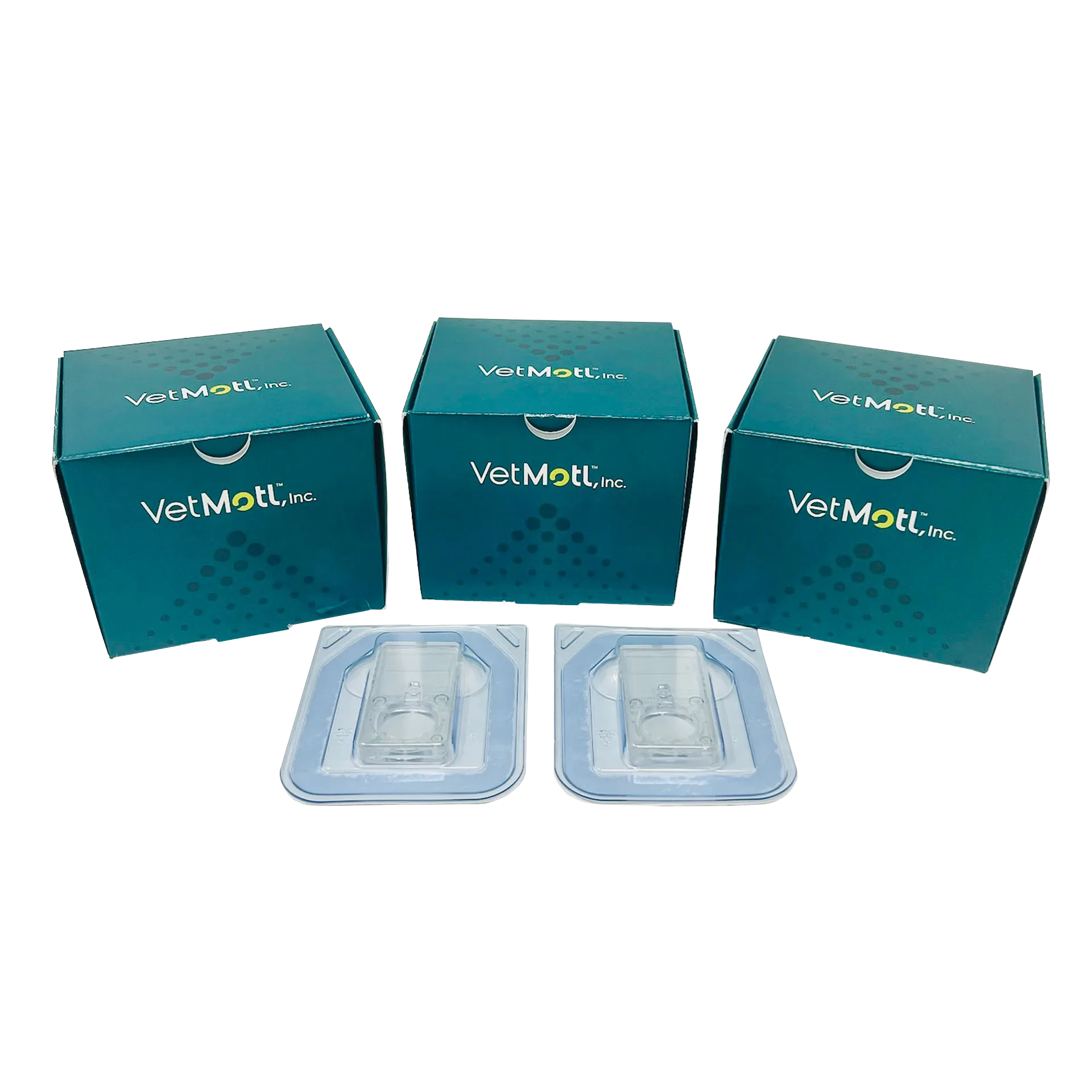VetMotl Sperm Separation Device,"Three teal boxes with two clear blister tray inserts"