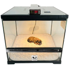 Puppywarmer Incubator Pee Pad,"Quilted pee pad inside clear glass puppy incubator"