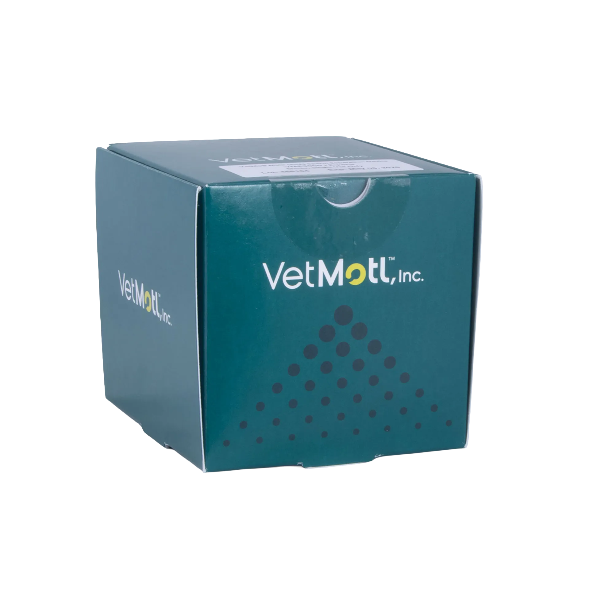 VetMotl Sperm Separation Device,"Teal product box with top flap shown at an angle"