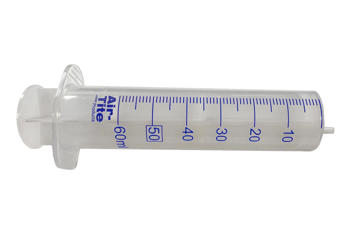 Semen Safe All Plastic Sterile Syringes Luer Slip Tip,"Clear plastic syringe with blue measurement markings"