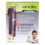 Andis® UltraEdge® Pro Clip AGC Super 2 Animal Clipper,"Front of retail box with clipper image"