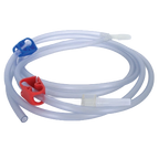 Equine Y-Junction,"Clear coiled tubing with red and blue clips"