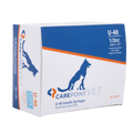 U40 1/2cc Insulin Syringe 29g x 1/2","Box of syringes with dog and cat graphic"