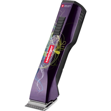 Purple Saphir Cordless Clipper Two Batteries by Heiniger and FREE Blade,"Purple cordless clipper with silver blade"