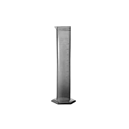 Plastic Graduated Cylinder,"Clear graduated cylinder with wide base"