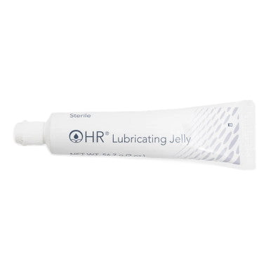 H-R Lube Sterile,"White squeeze tube with ribbed cap"