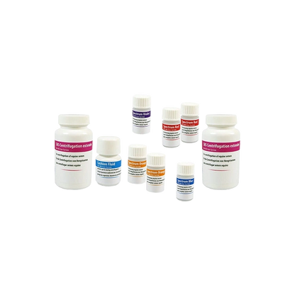 SBS Spectrum Equine Semen Freezing Extender,"Assorted white reagent bottles and small labeled vials"
