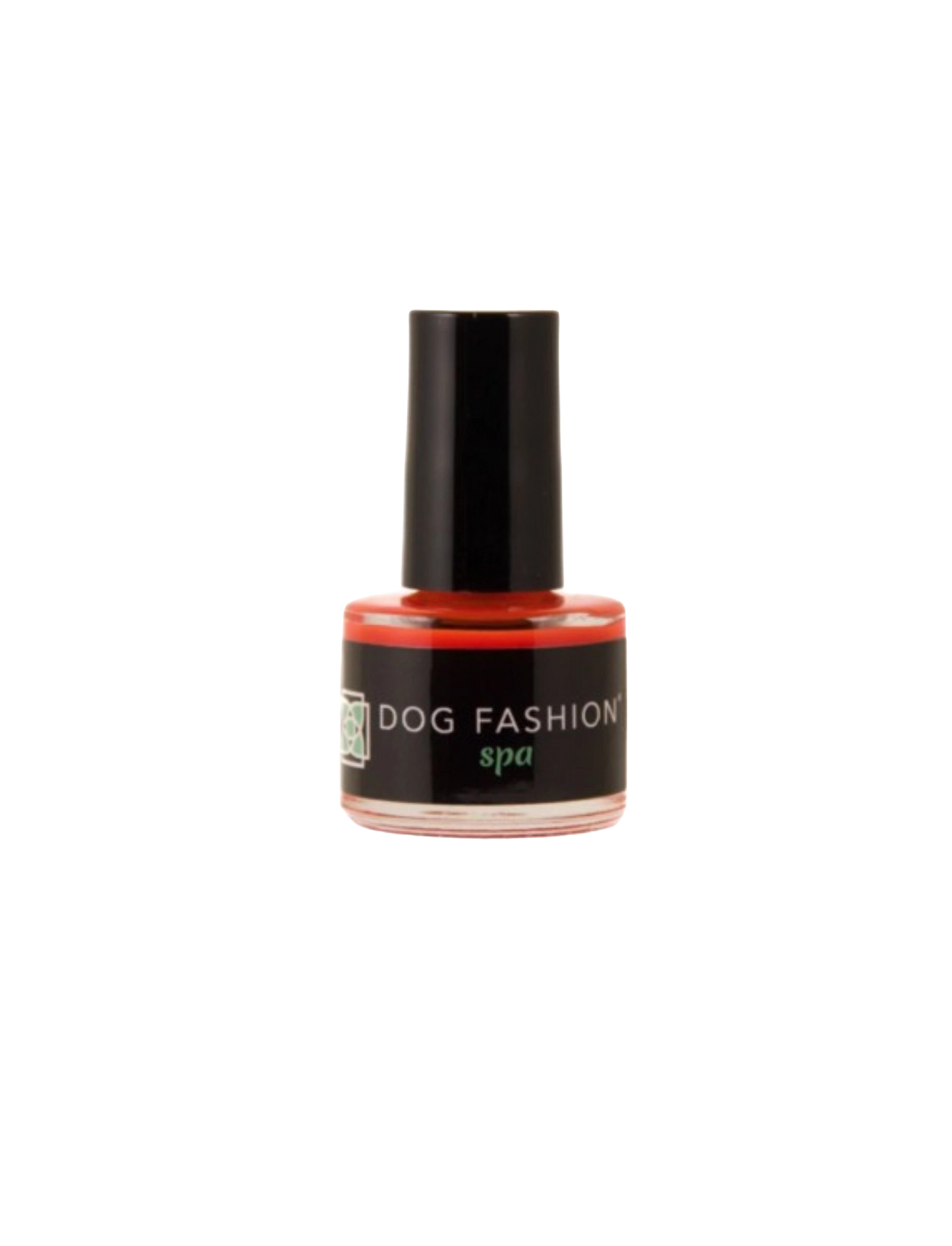 Non-toxic Nail Polish,"Small nail polish bottle with black cap and coral-red polish"