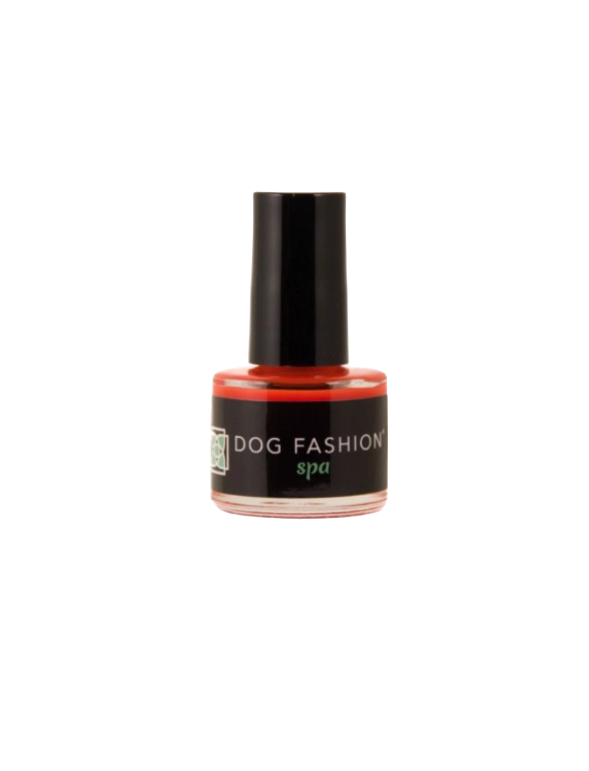 Non-toxic Nail Polish,"Small nail polish bottle with black cap and coral-red polish"