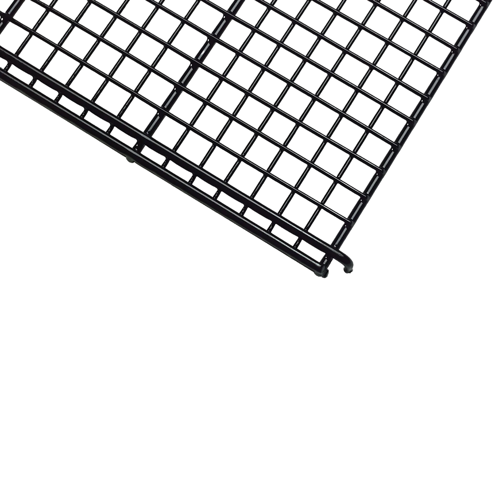 Midwest® Puppy Playpen,"Black wire grid floor panel corner detail"