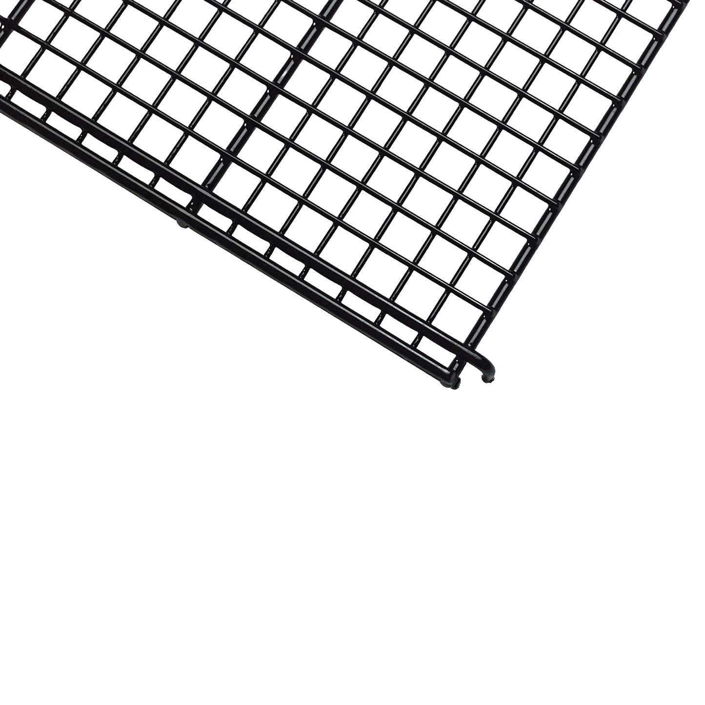 Midwest® Puppy Playpen,"Black wire grid floor panel corner detail"