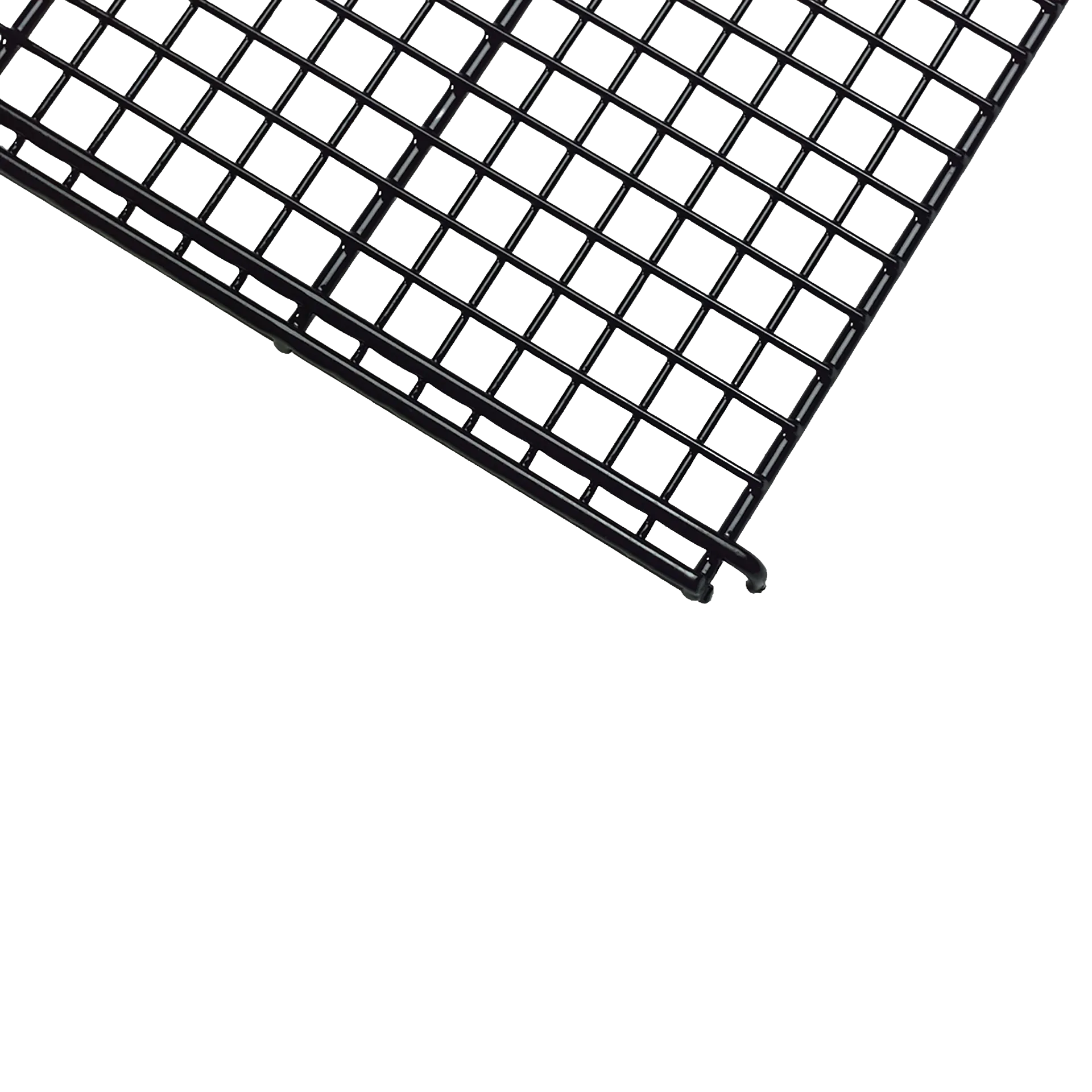 Midwest® Puppy Playpen,"Black wire grid floor panel corner detail"