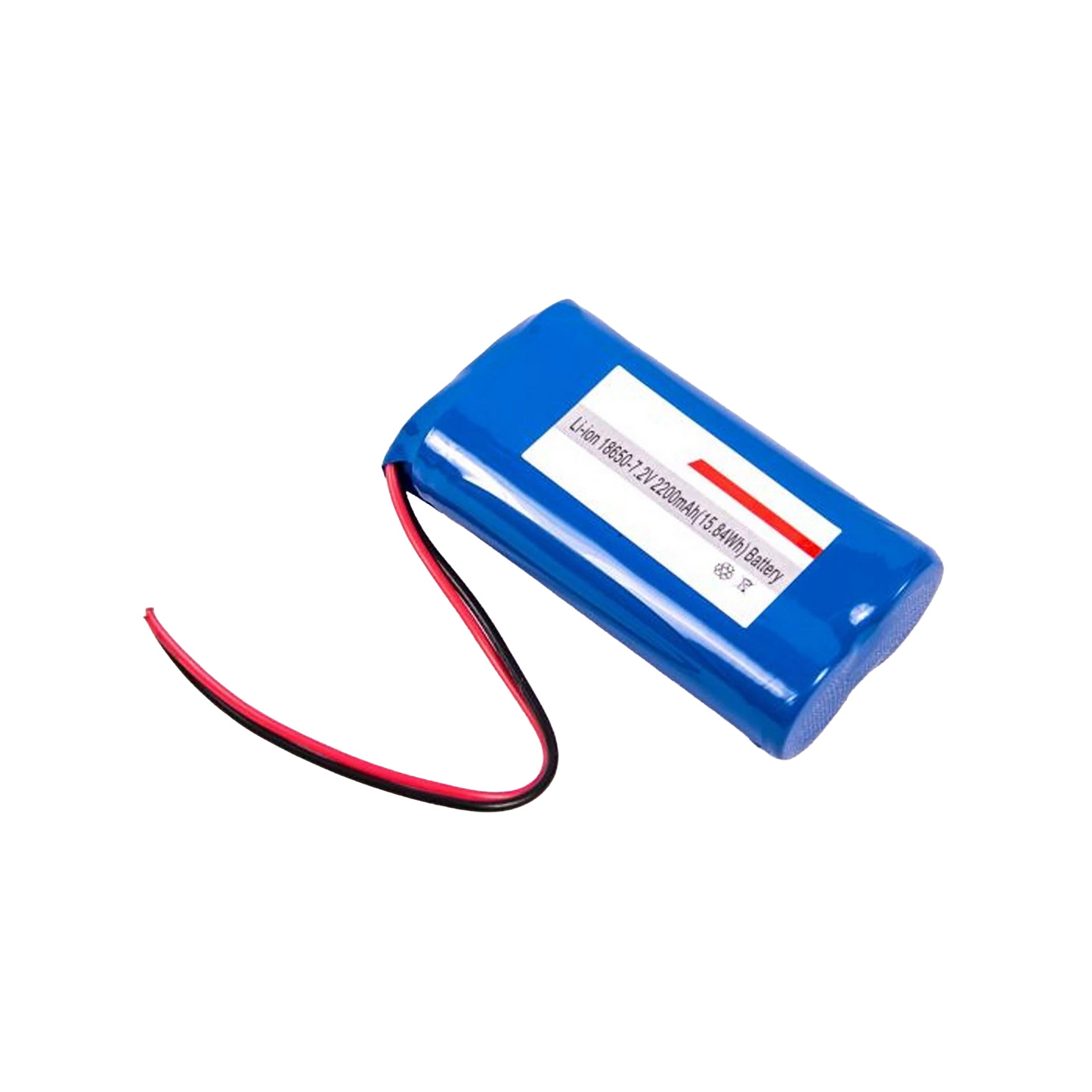 Flexineb® Battery and Charger System,"Blue battery pack with red and black wires"