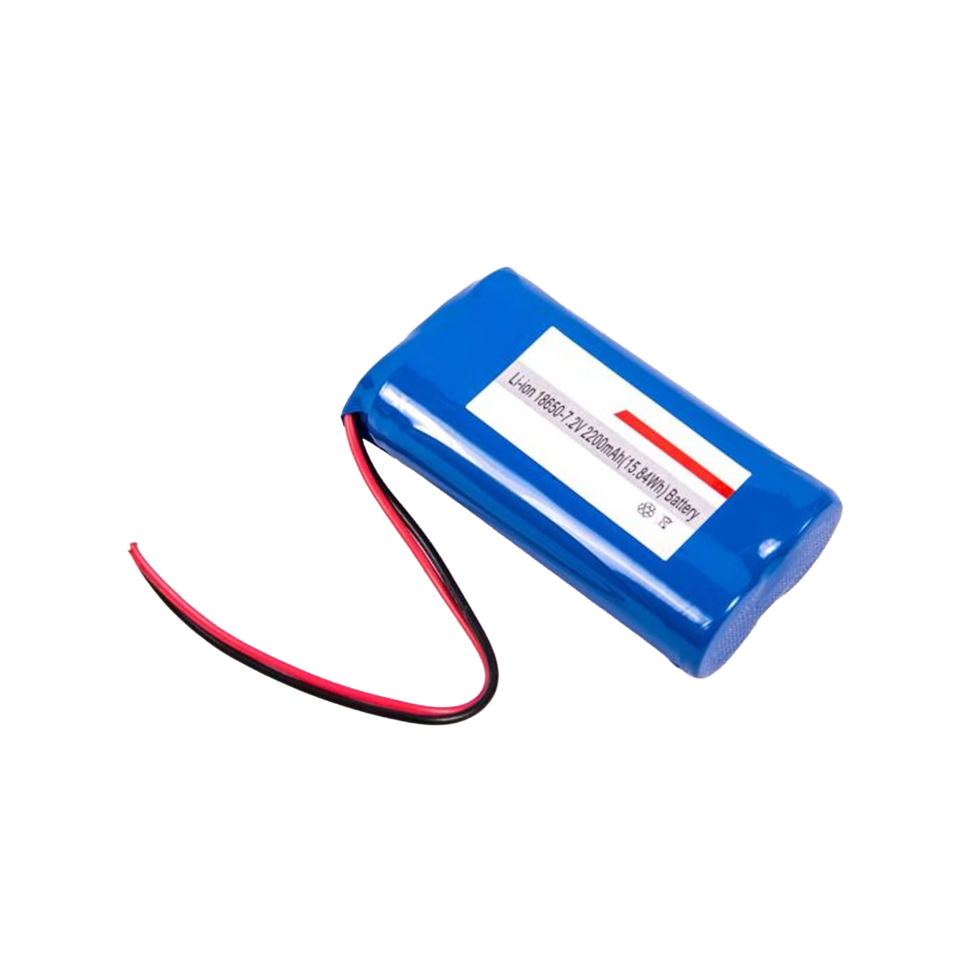 Flexineb® Battery and Charger System,"Blue battery pack with red and black wires"