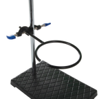 Support Stand and Ring for embryo filters,"Black support stand with metal rod and ring clamp"
