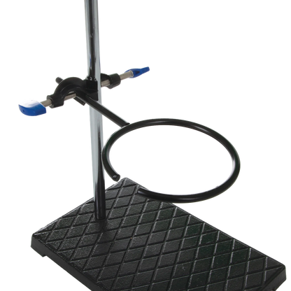 Support Stand and Ring for embryo filters,"Black support stand with metal rod and ring clamp"
