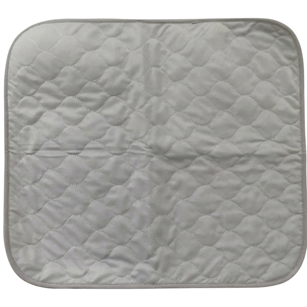 Puppywarmer Incubator Pee Pad,"Gray quilted square pad with rounded corners"
