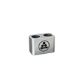 WTA Aluminum Tube Block,"Aluminum block with two round wells"