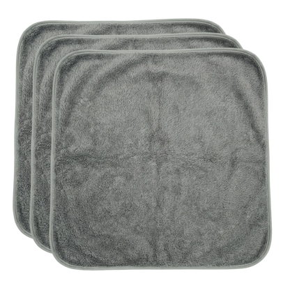 Puppywarmer Bundles,"Stack of three gray plush square pads"