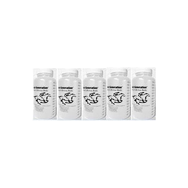 Next Generation 300ml Collection Bottle,"Five clear collection bottles in a row"