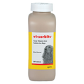 Vi-Sorbits®,"Brown bottle with white cap and yellow label with dog illustration"