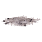 Small Syringes without Needles,"Pile of clear 3 mL syringes without needles"