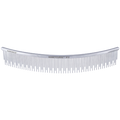 Aaronco 10"" Honeycurve Staggered Pins Comb,"Curved silver comb with long staggered metal pins"