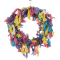 "Cotton Snuggle Ring 6""","Multicolor rope ring with frayed tassels"