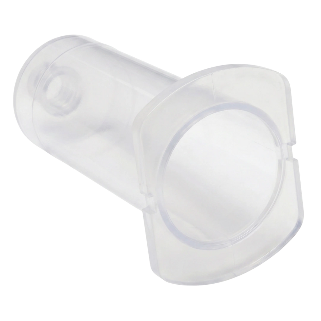 Blood Collection Vacutainer Holder,"Clear cylindrical holder with wide flange"