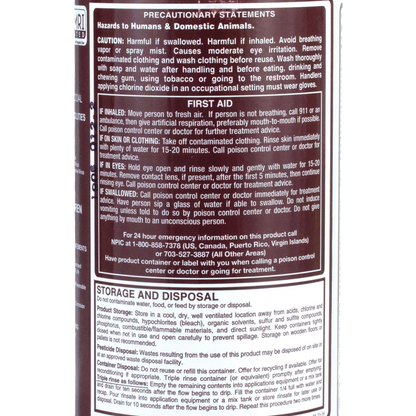 Oxine® Animal Health (AH),"Side view of product label with precaution and storage panels"