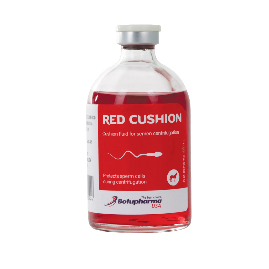 Botu Red Cushion,"Glass vial with red liquid and silver cap"