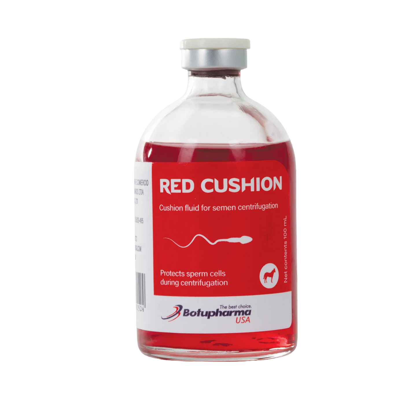 Botu Red Cushion,"Glass vial with red liquid and silver cap"