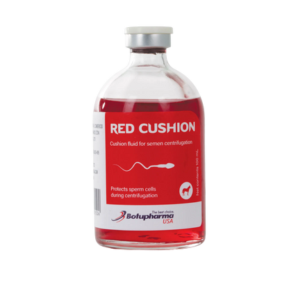 Botu Red Cushion,"Glass vial with red liquid and silver cap"
