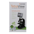 Celestron TetraView LCD Digital Microscope,"Product box with microscope and LCD screen on front"