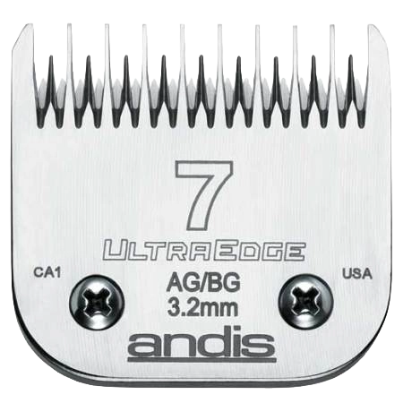 Andis® UltraEdge® Blades,"Metal clipper blade with fine teeth and two screws"
