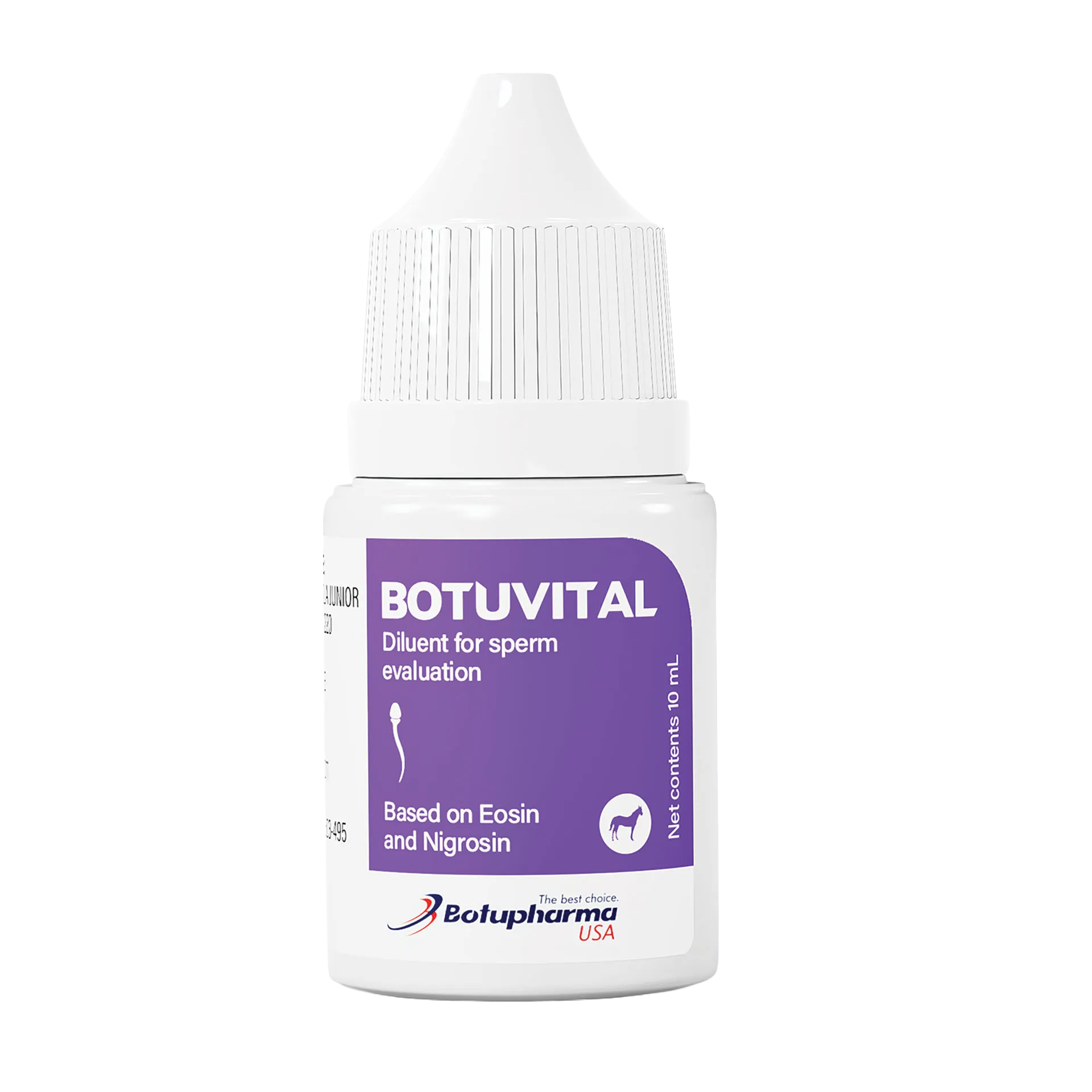 Botu Vital Stain,"White bottle with ribbed cap and purple front label"